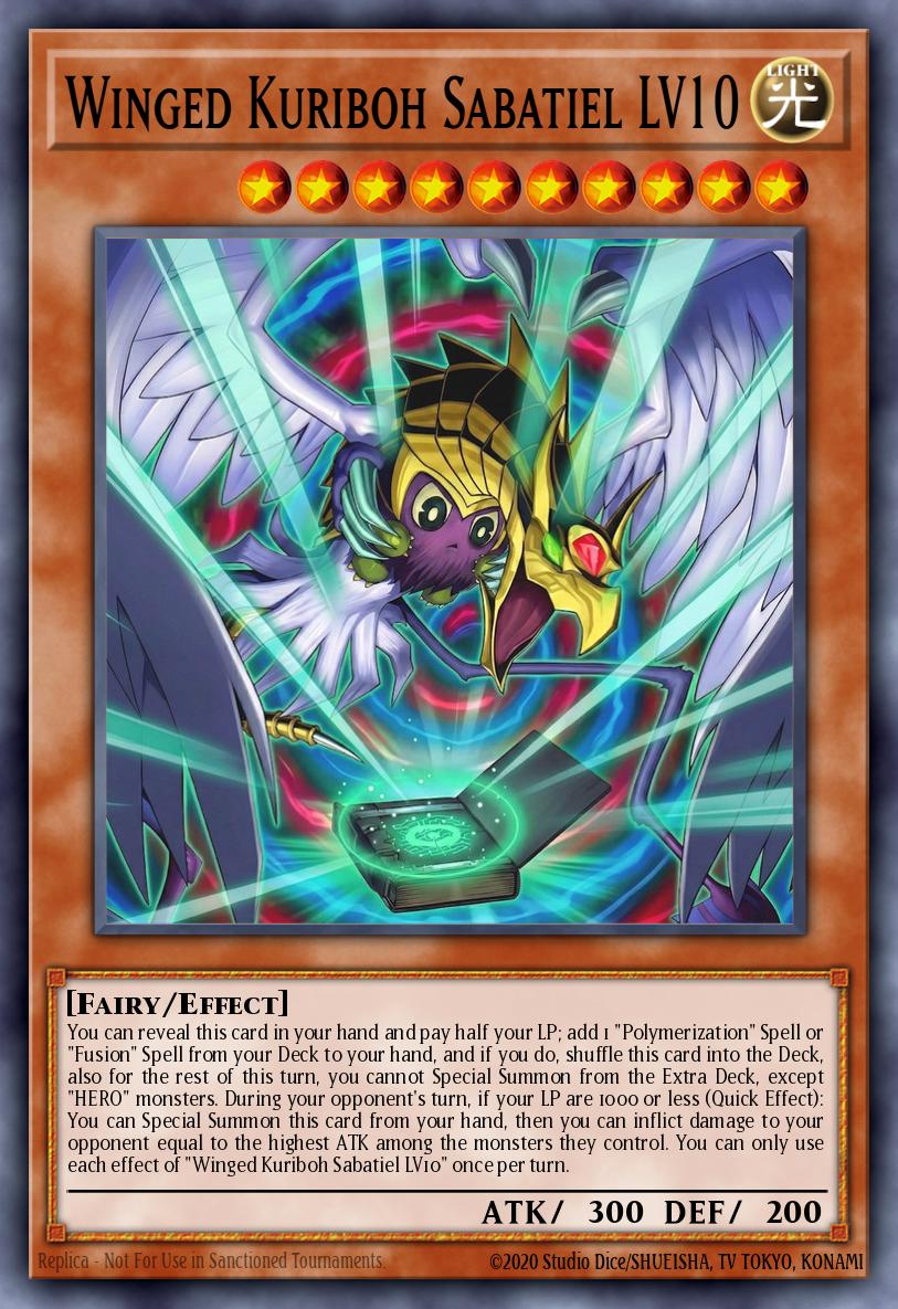 Winged Kuriboh Sabatiel LV10 (MAMO-EN006) (V.1 - Ultra Rare)