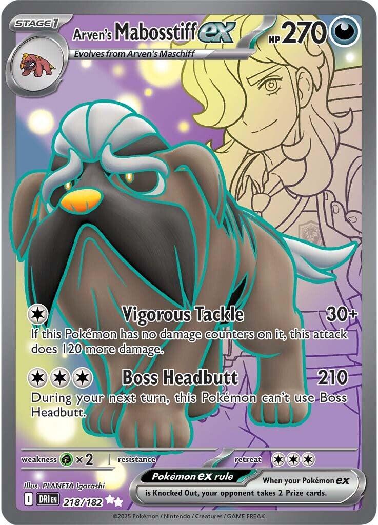 Arven's Mabosstiff ex (DRI 218/244) (Ultra Rare)
