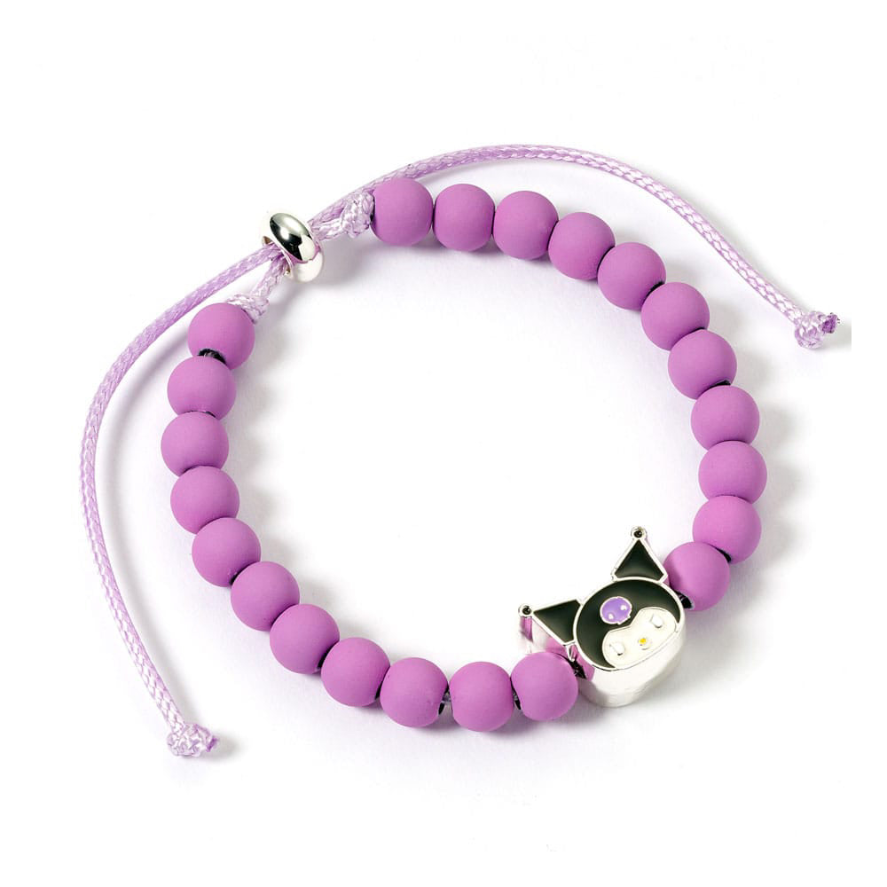 Carat Shop Hello Kitty - Purple Beaded Bracelet with Kuromi Charm