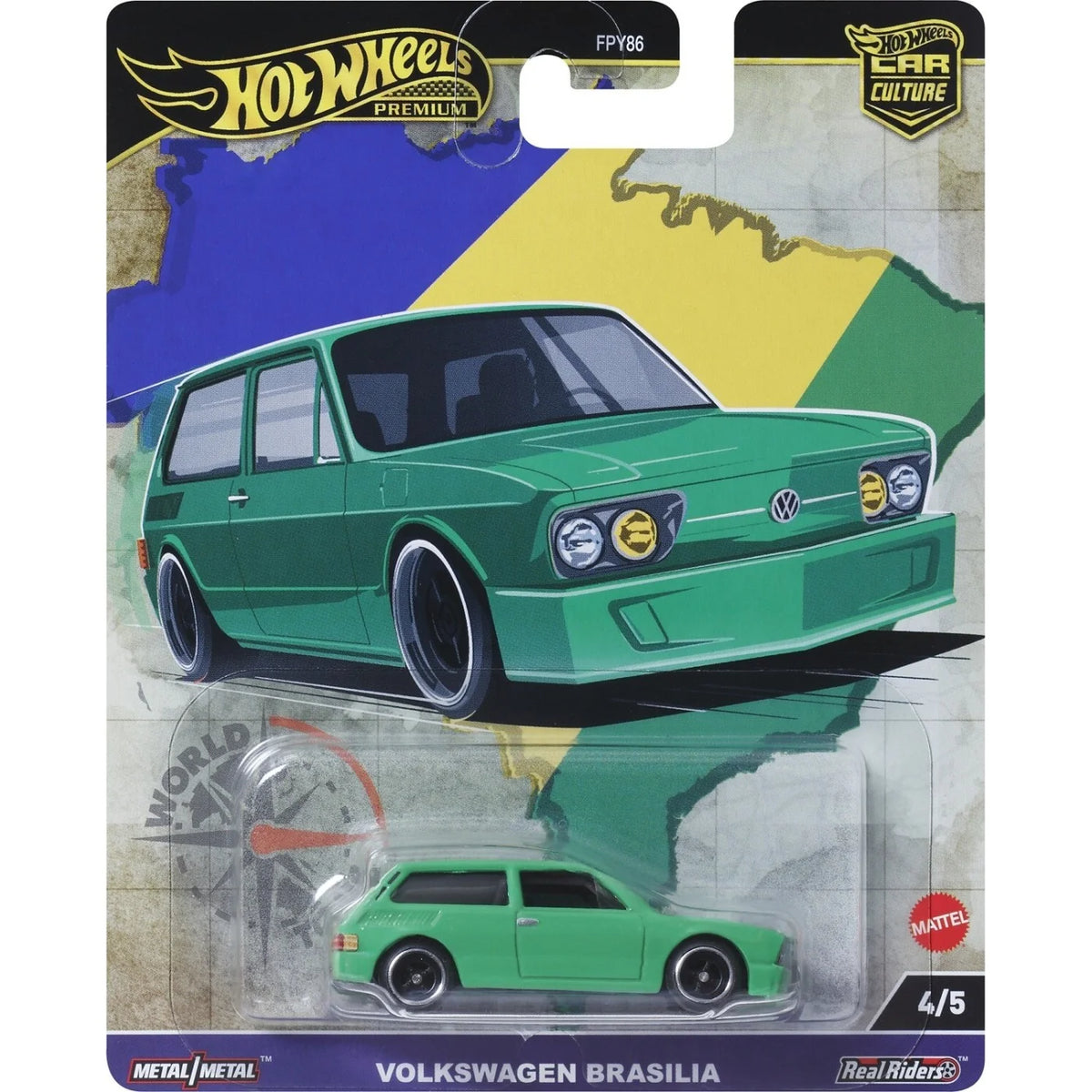 Hot Wheels Premium: Car Culture - Volkswagen Brasilia Vehicle