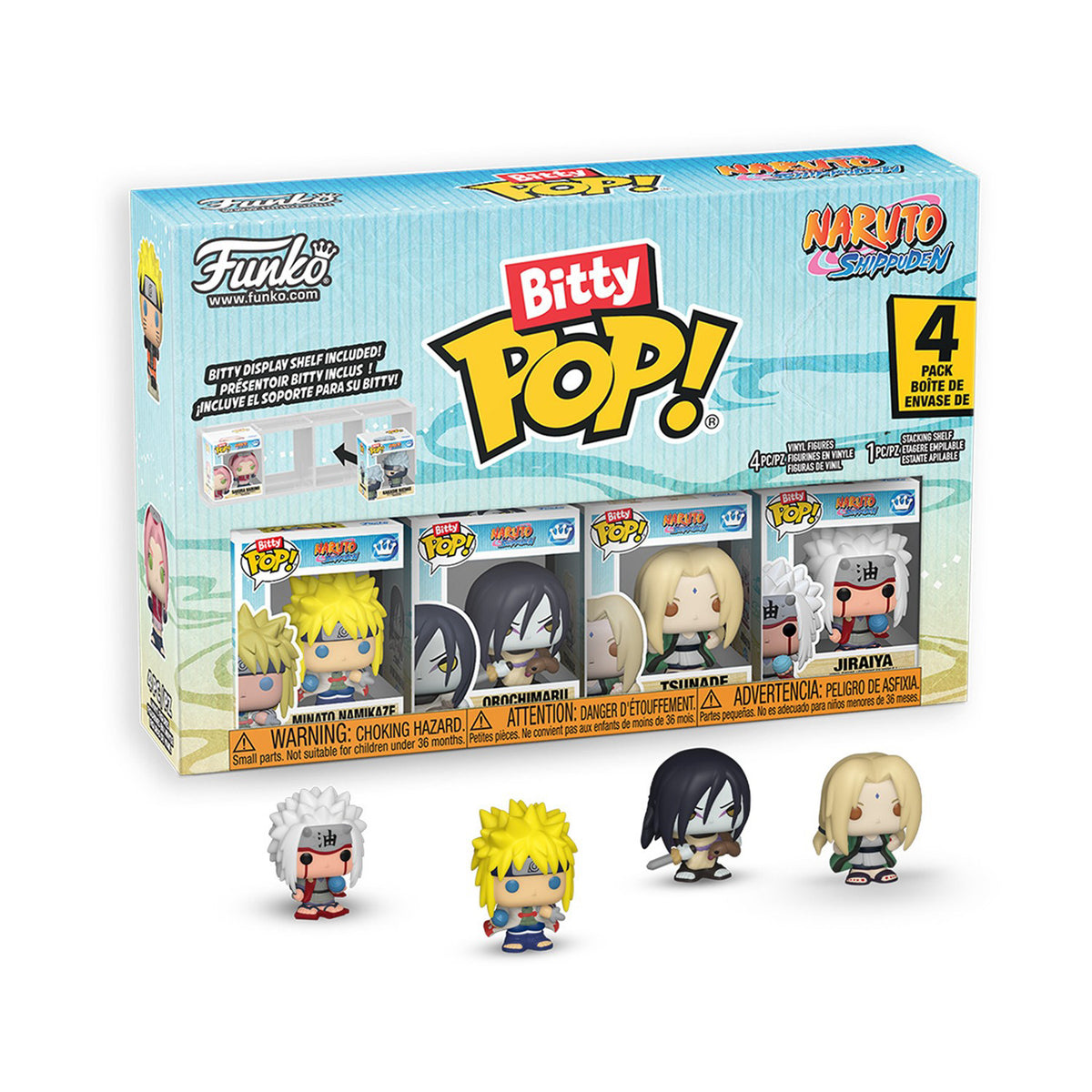 Funko Bitty Pop! 4-Pack: Naruto Shippuden - Tsunade, Minato, Orochimaru, Jiraiya