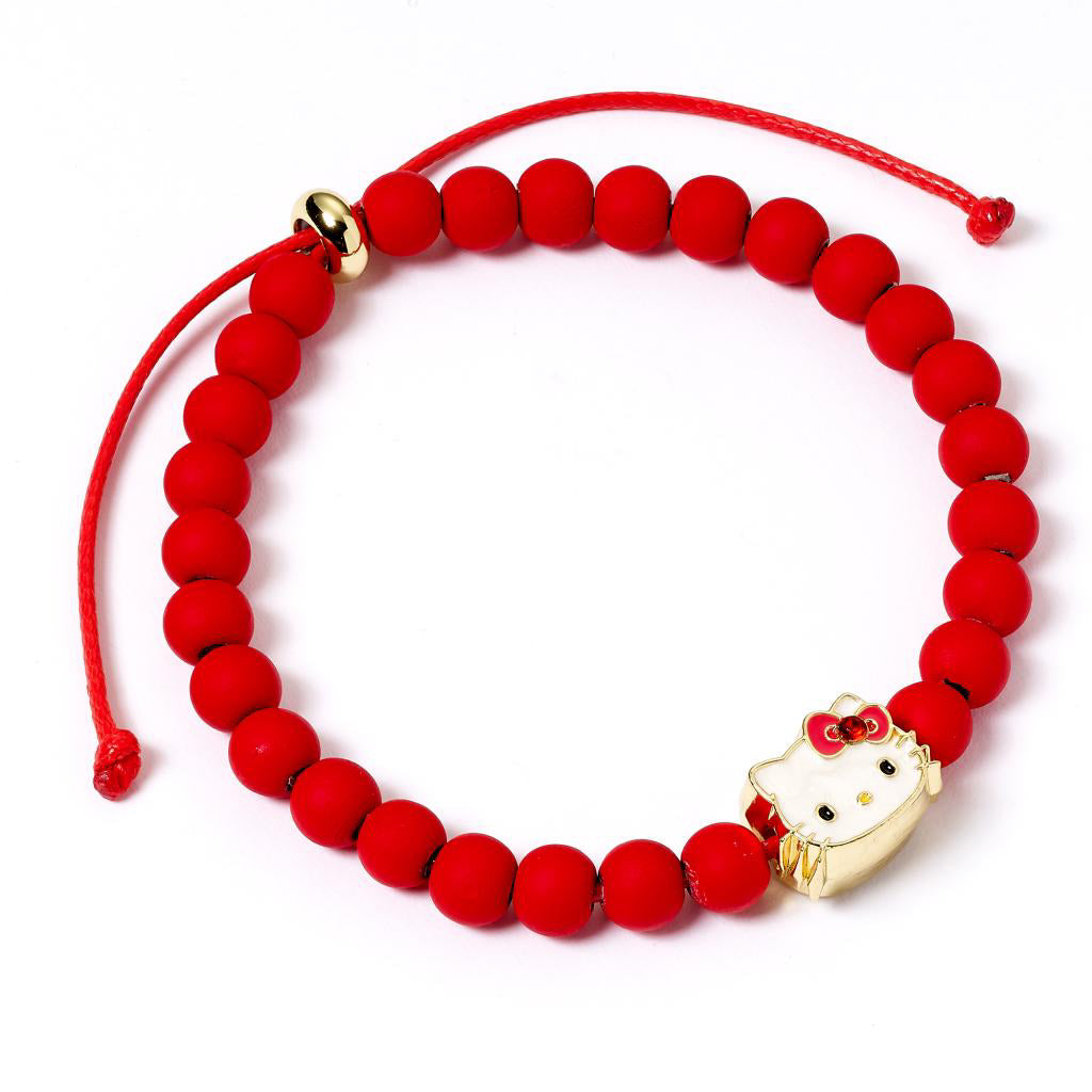 Carat Shop Hello Kitty - Red Bead Bracelet with Hello Kitty - Charm
