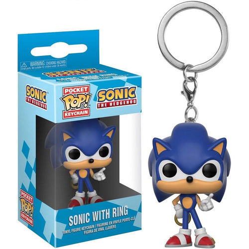 Funko Pocket Pop!: Sonic The Hedgehog - Sonic with Ring  Keychain