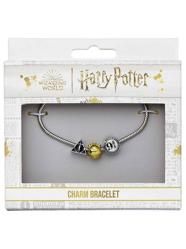 Carat Shop Harry Potter - Silver colour Bracelet with Three Bead Charms Silver