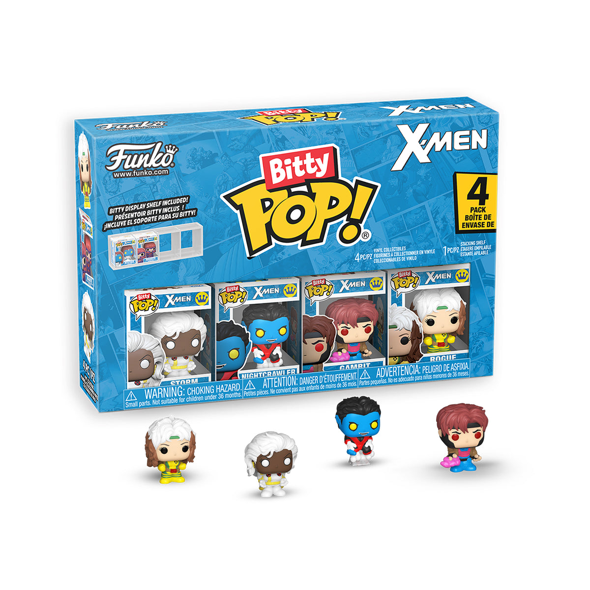 Funko Bitty Pop! 4-Pack: X-MEN - Rogue, Nightcrawler, Gambit, Storm