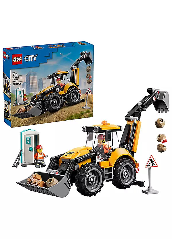 LEGO City Yellow Backhoe Loader (60480)