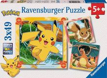 Ravensburger Puzzle: Pokemon - Pikachu. Charizard and Eevee! (3x49 pcs)