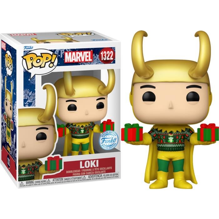 Funko Pop! Marvel: Loki (with Sweater) (Metallic) (Special Ed) #1322 Bobble-Head