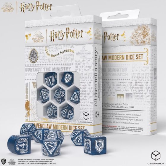Harry Potter Ravenclaw Modern Dice Set: Blue