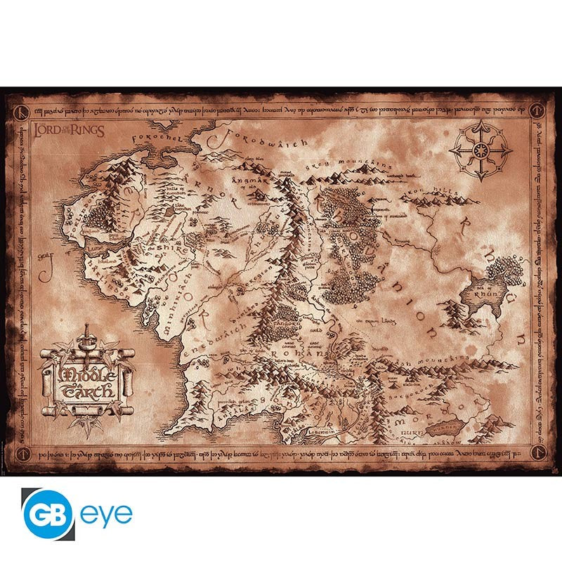 Abysse: Lord Of The Rings - Map Maxi Poster (91.5X61)