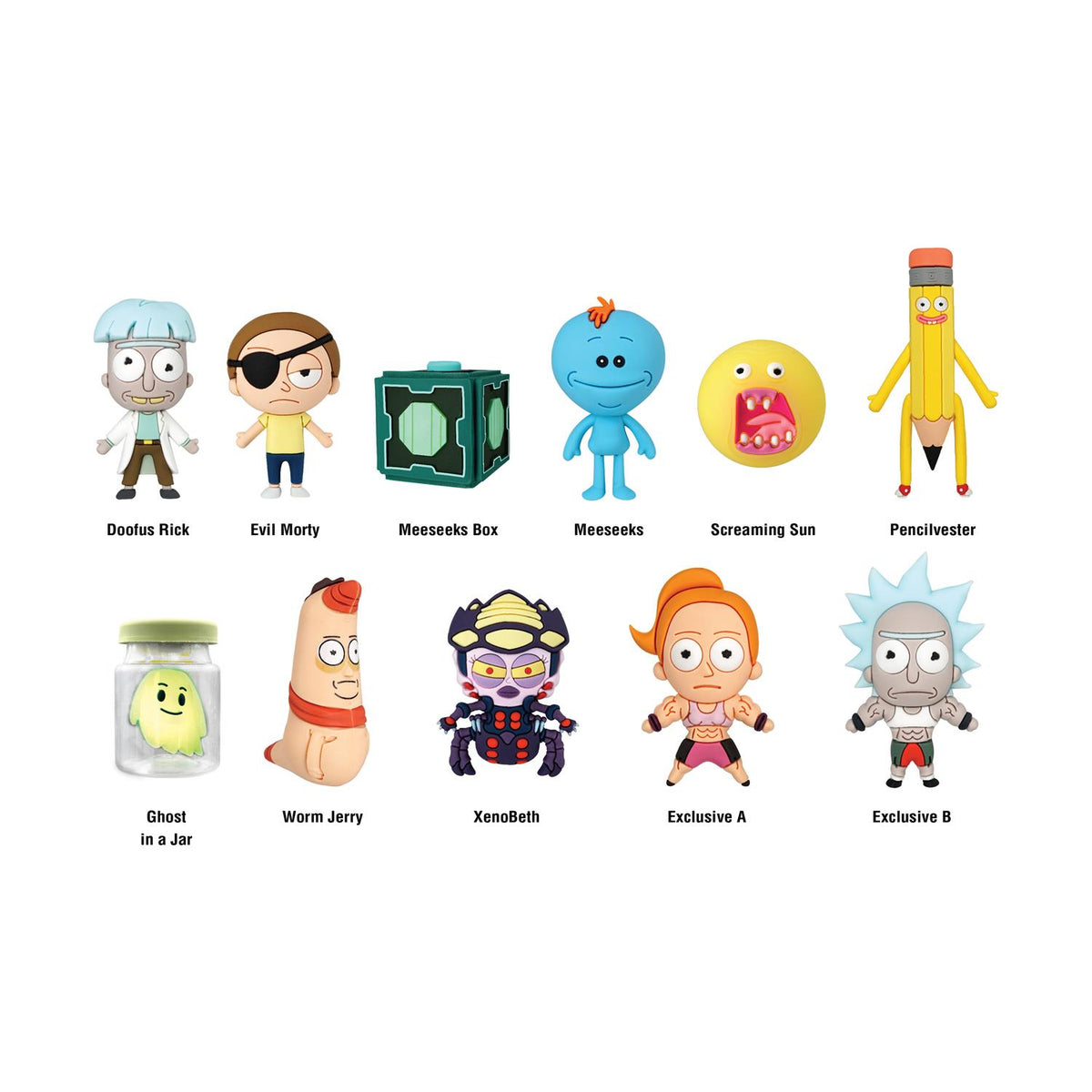 Monogram: Rick and Morty (Series2) (Blind Bag/Random) 3D Foam Bag Clips Figures