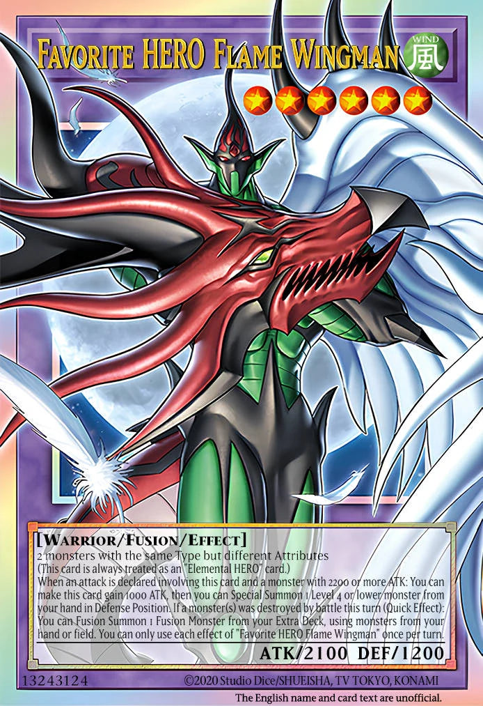 Favorite HERO Flame Wingman (MAMO-EN005) (V.2 - Ultra Rare) Overframe