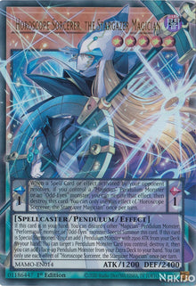 Horoscope Sorcerer, the Stargazer Magician (MAMO-EN014) (V.2 - Ultra Rare) Overframe